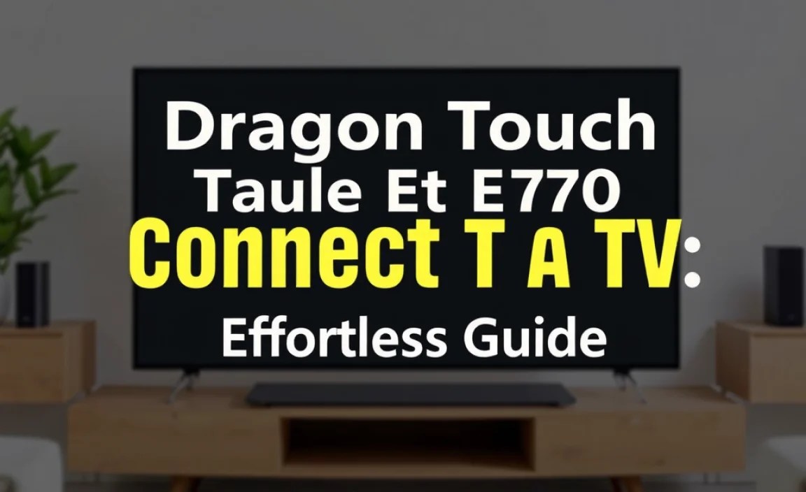 Dragon Touch E70 Tablet Connect to TV: Effortless Guide