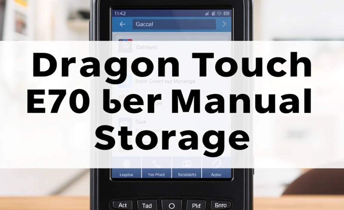 Dragon Touch E70 User Manual Storage: Essential Guide