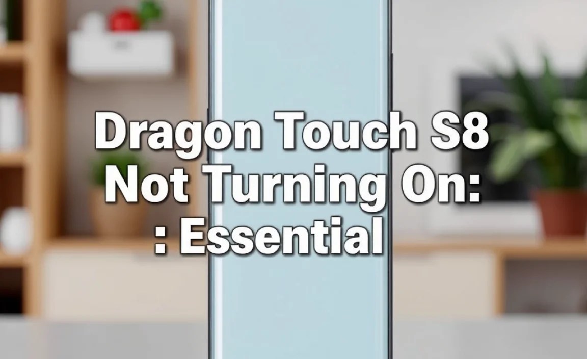Dragon Touch S8 Not Turning On: Essential Fix