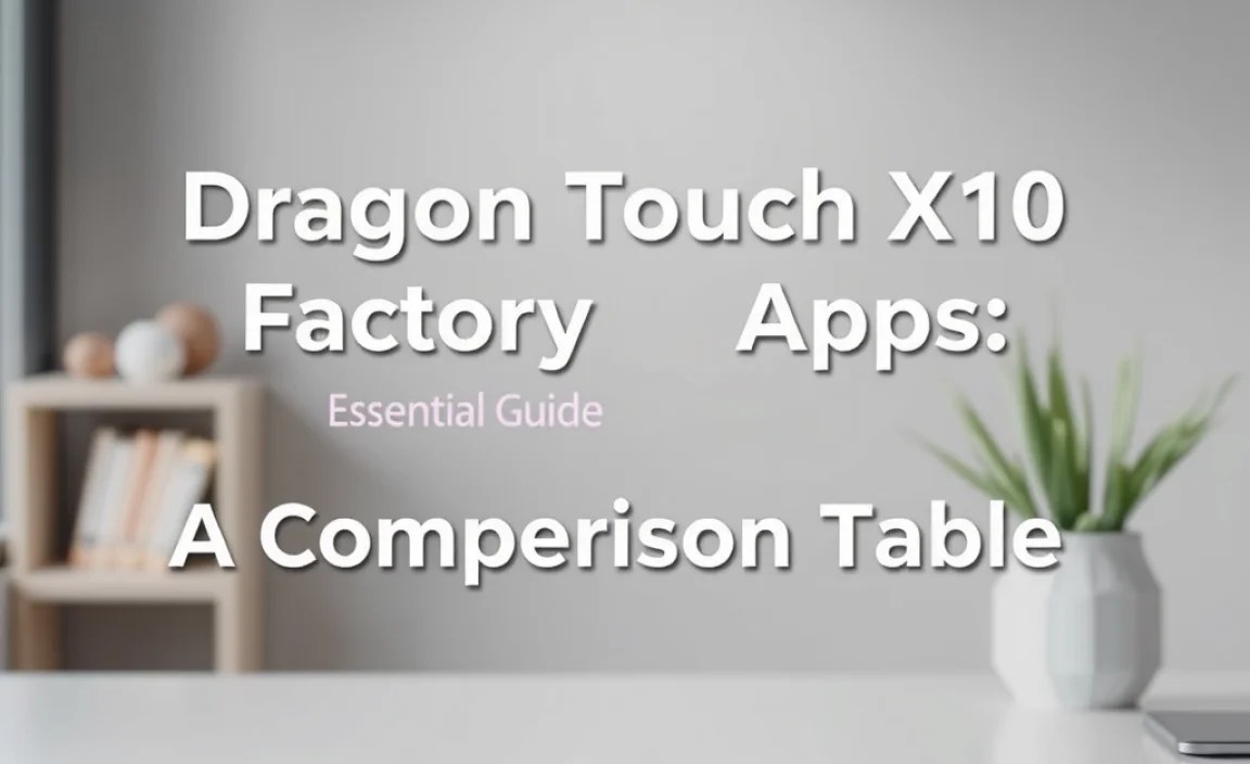 Dragon Touch X10 Resetting Apps: A Comparison Table