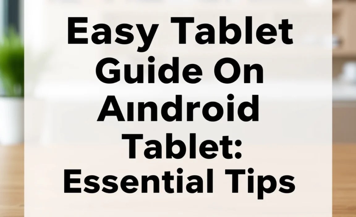 Easy Tablet Guide On Android Tablet: Essential Tips