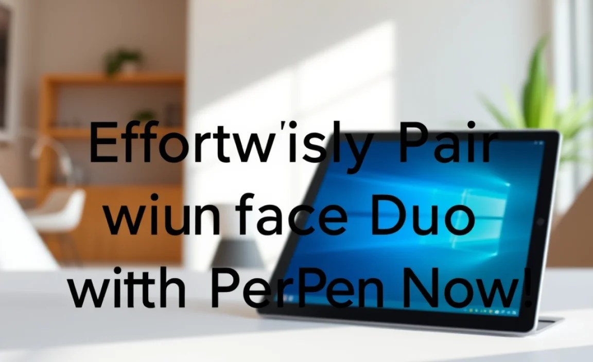 Effortlessly Pair Surface Duo with Surface Pen Now!
