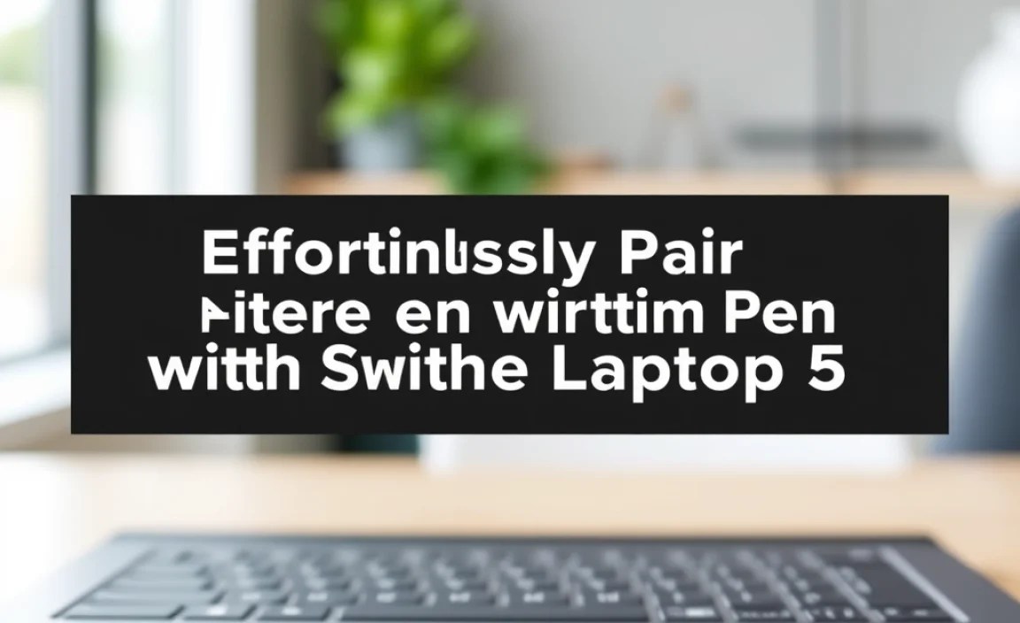 Effortlessly Pair Surface Pen with Surface Laptop 5