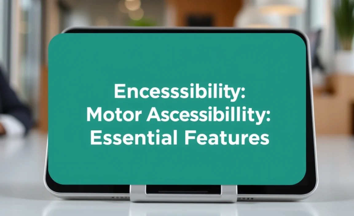 Enhancing Interaction: Motor Accessibility Features