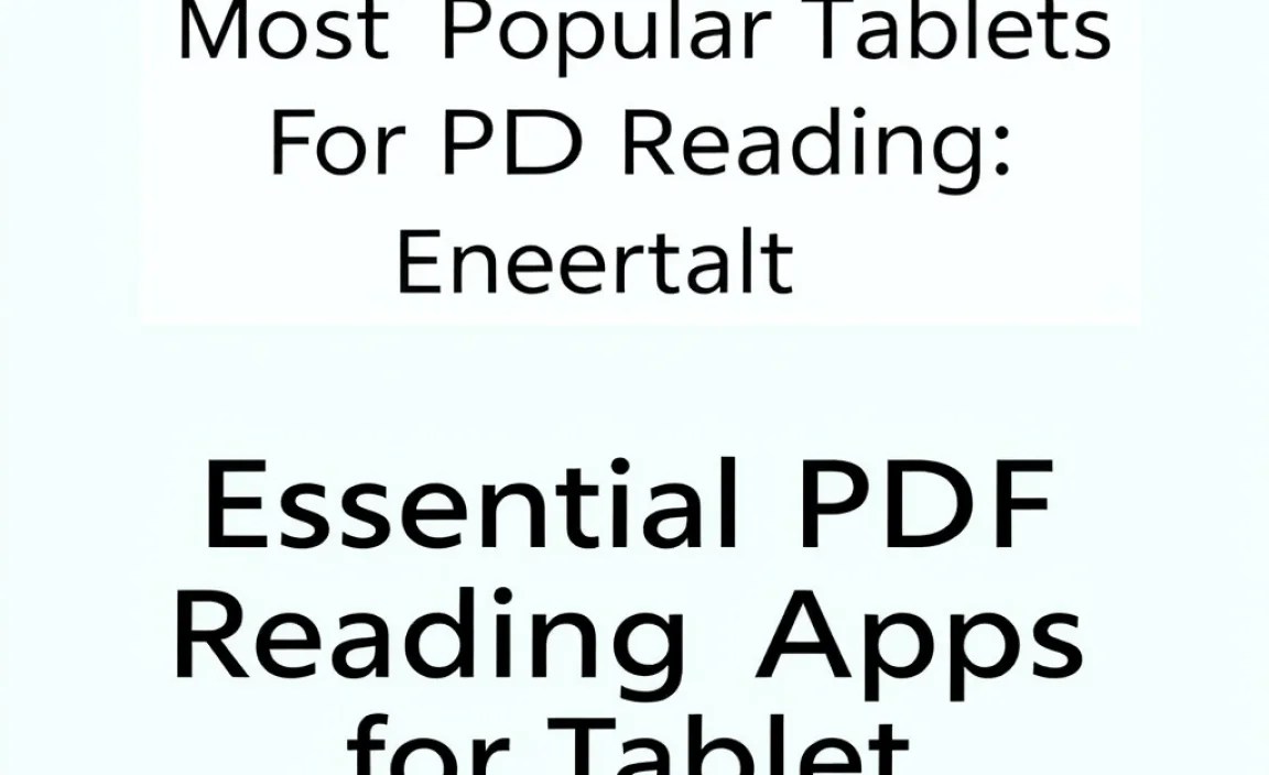 Essential PDF Reading Apps for Tablets