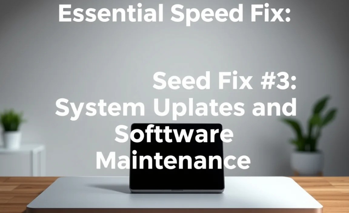Essential Speed Fix #3: System Updates and Software Maintenance
