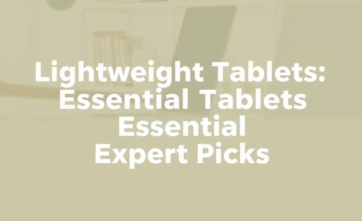 Expert Picks: Our Top Lightweight Tablets