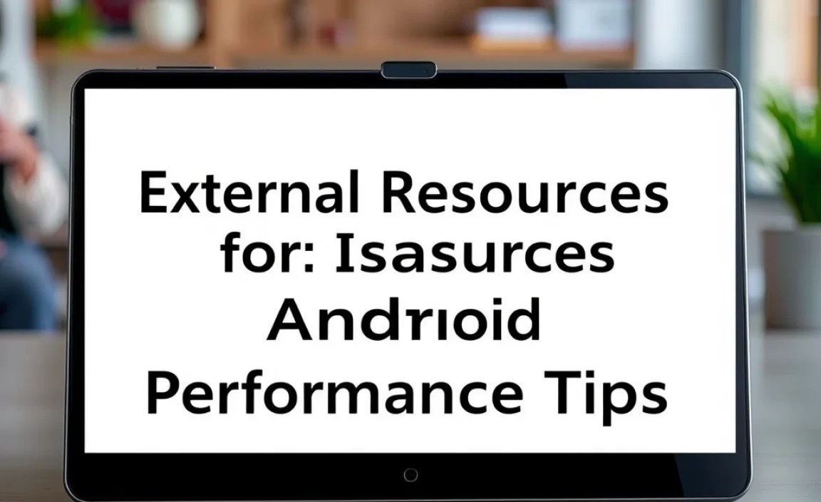 External Resources for Android Performance Tips