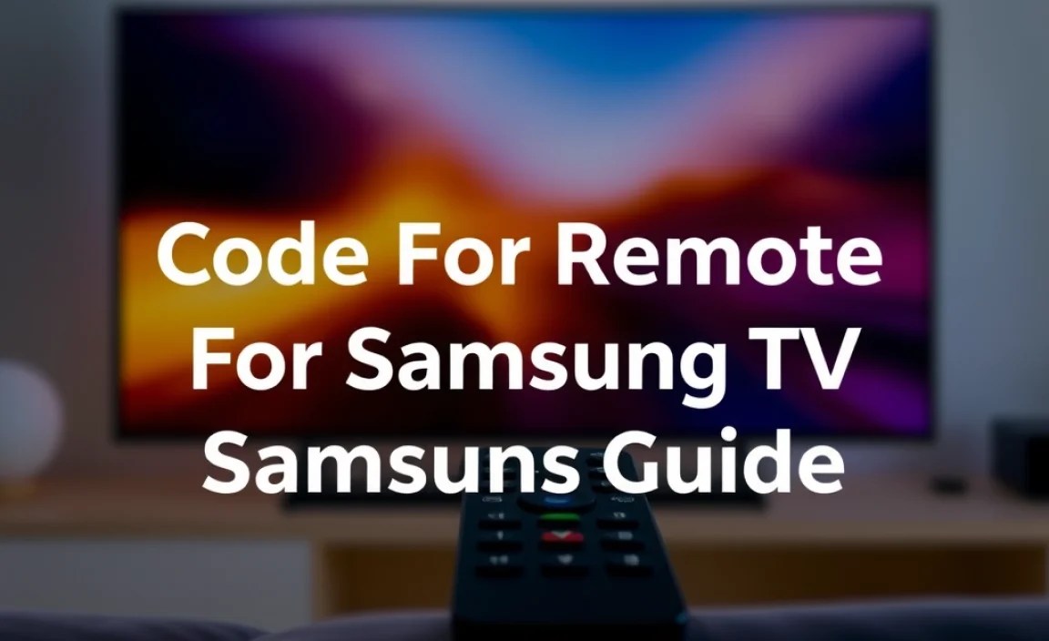 Finding the Correct Code for Your Samsung TV