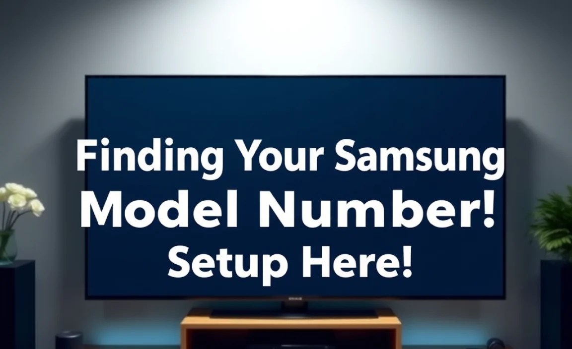 Finding Your Samsung TV Model Number