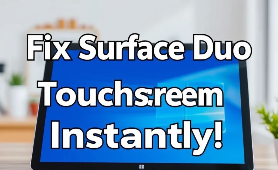 Fix Surface Duo Touchscreen Issues Instantly!