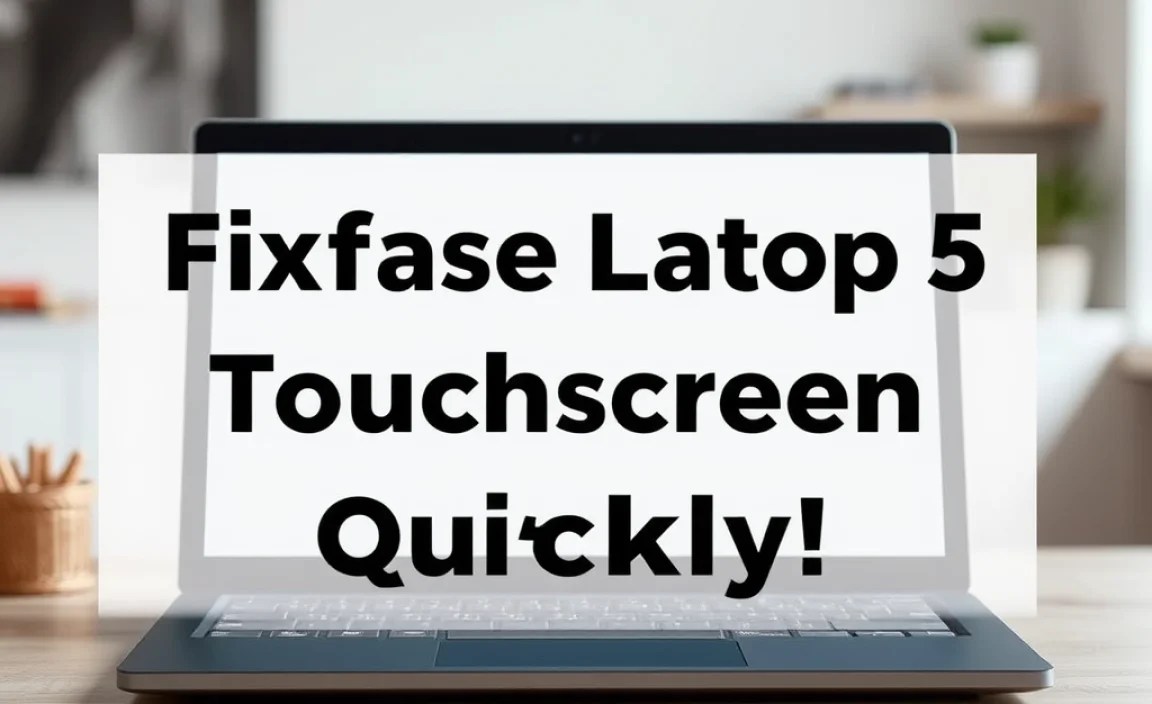 Fix Surface Laptop 5 Touchscreen Issues Quickly!
