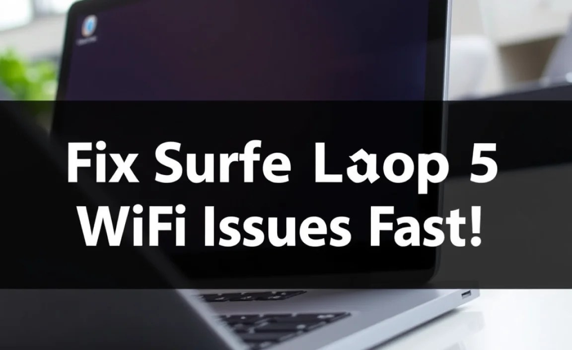 Fix Surface Laptop 5 WiFi Issues Fast!