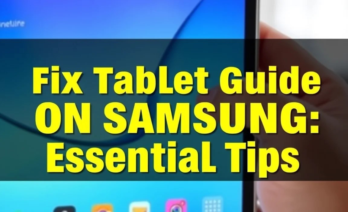 Fix Tablet Guide On Samsung: Essential Tips