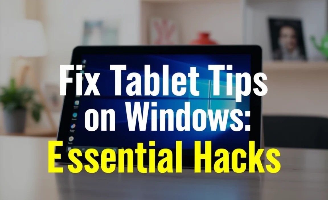Fix Tablet Tips on Windows: Essential Hacks