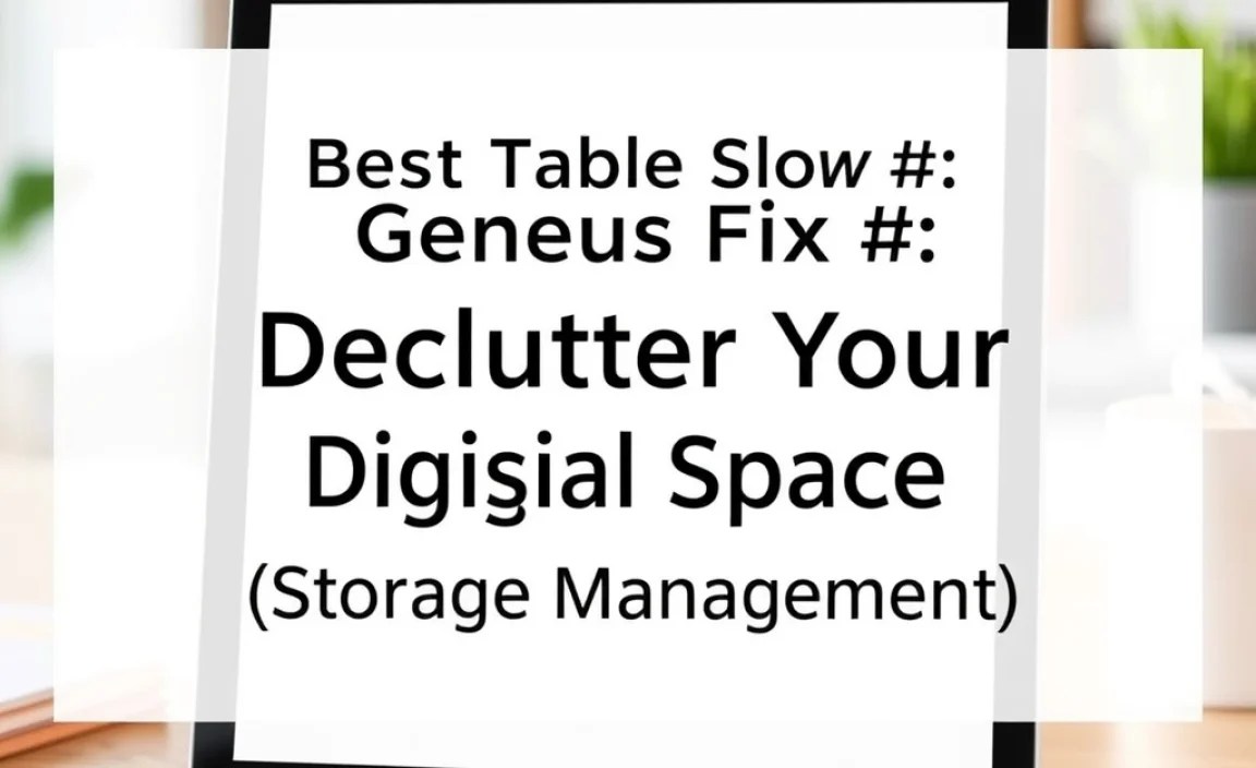 Genius Fix #2: Declutter Your Digital Space (Storage Management)