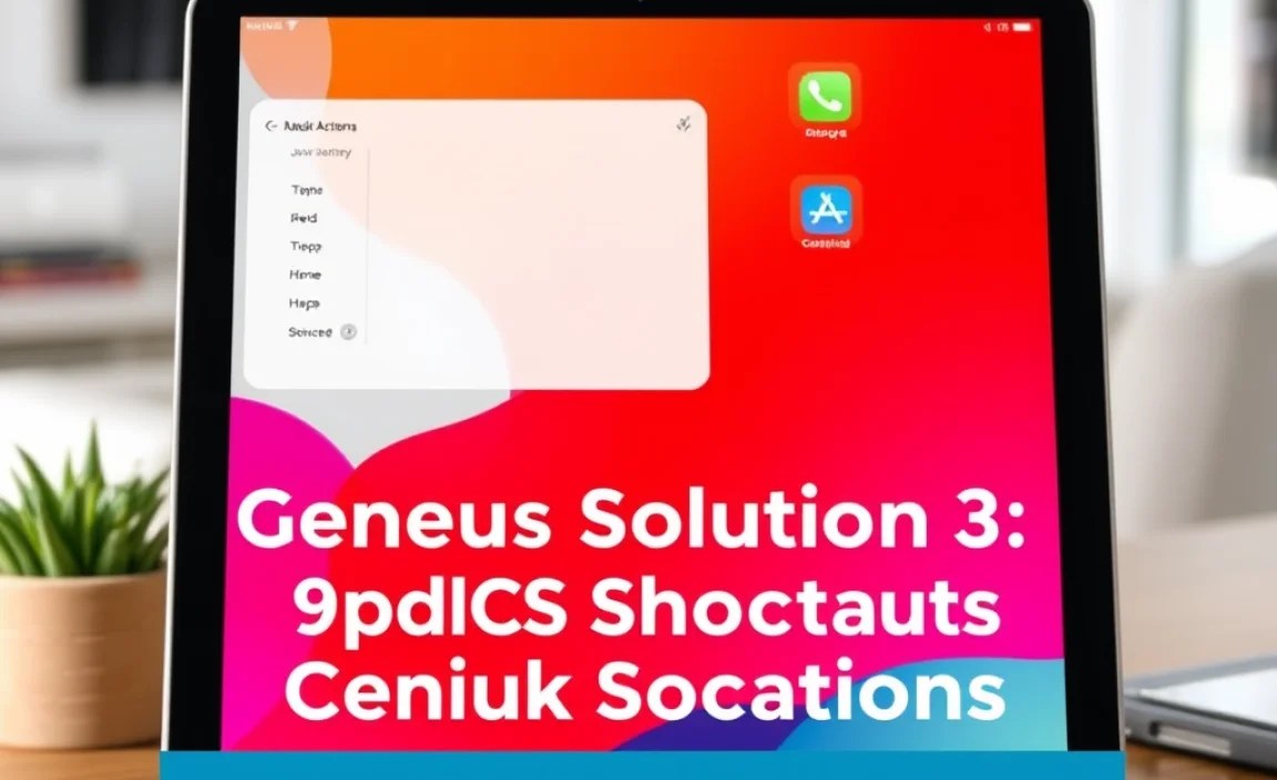 Genius Solution 3: Exploring iPadOS Shortcuts for Quick Actions