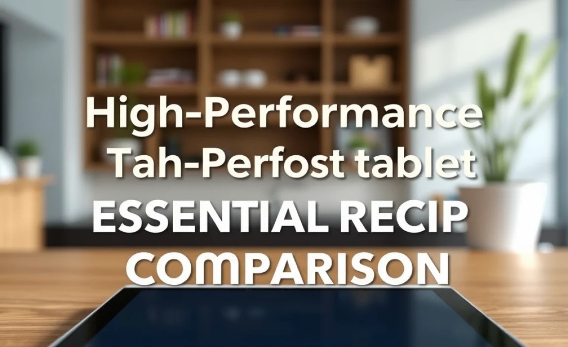 High-Performance Tablets: Essential Recipe App Comparison