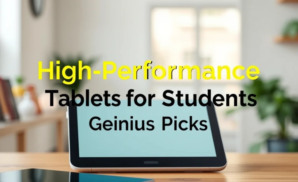 High-Performance Tablets for Students: Genius Picks
