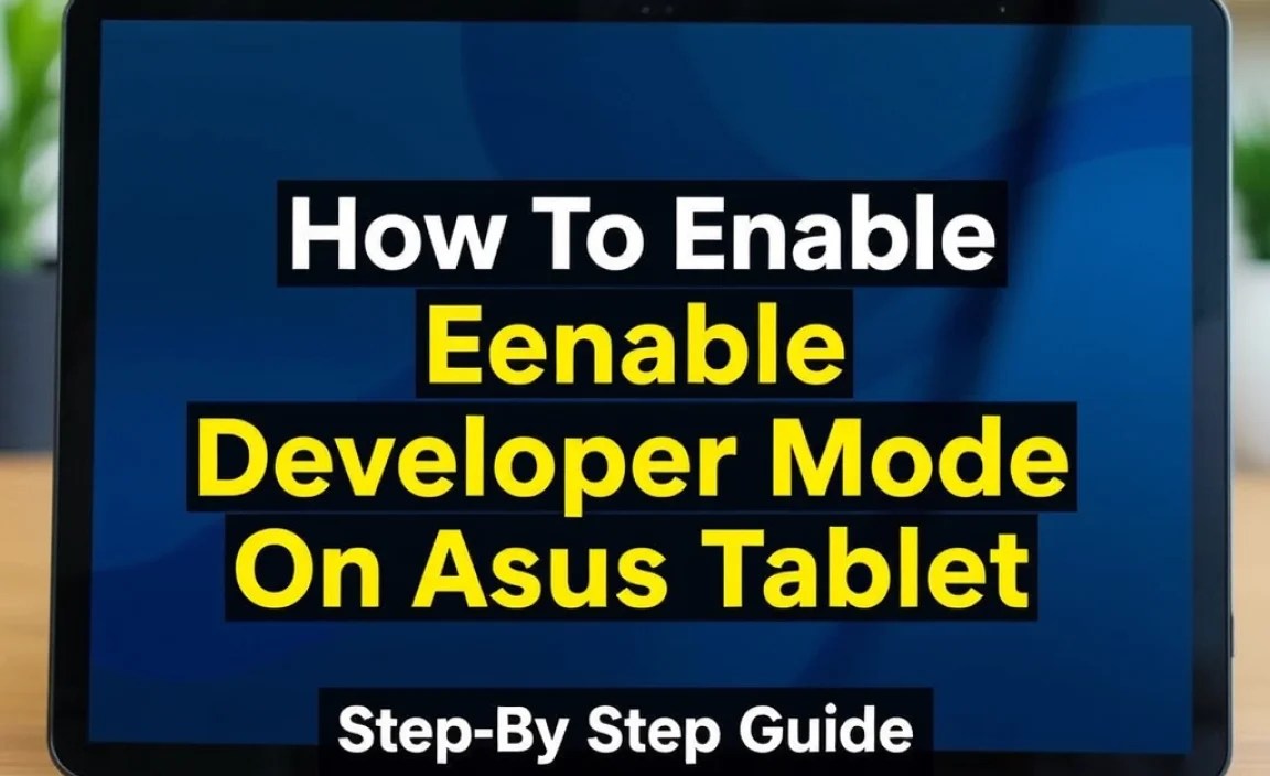 How To Enable Developer Mode On Asus Tablet: Step-By-Step Guide