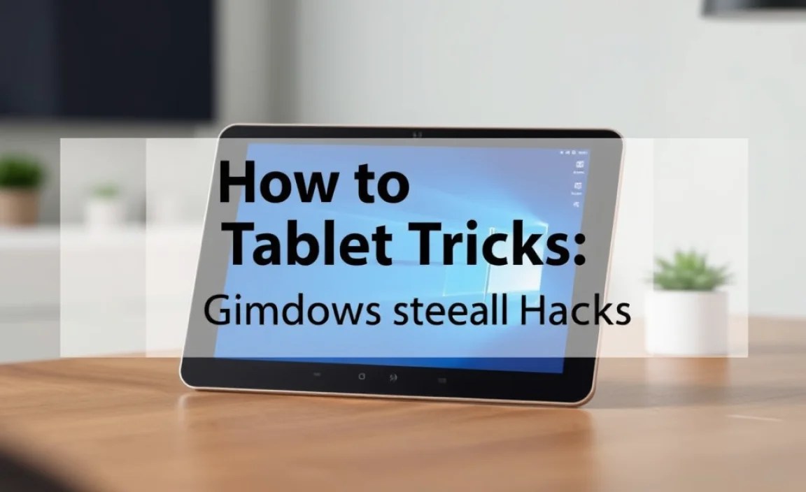 How to Tablet Tricks: Genius Windows Tablet Hacks