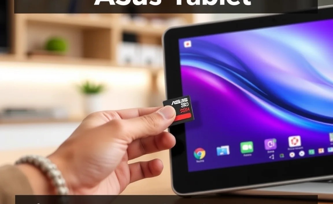 Inserting the SD Card into Your Asus Tablet