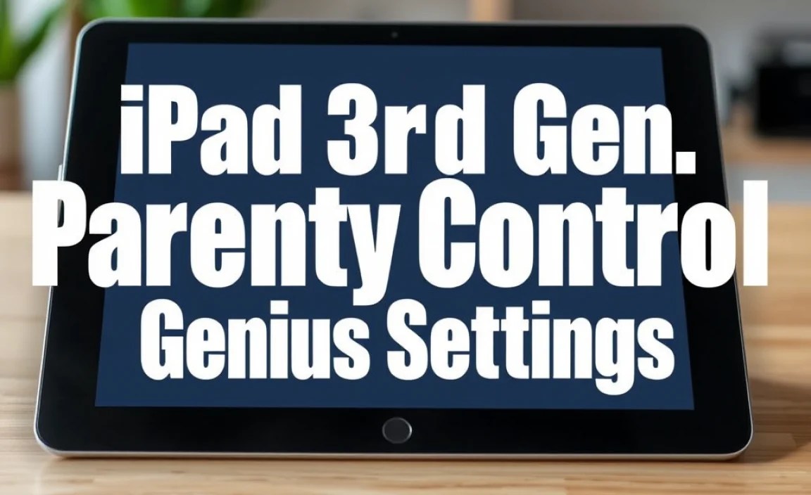 iPad 3rd Gen Parental Control: Genius Settings