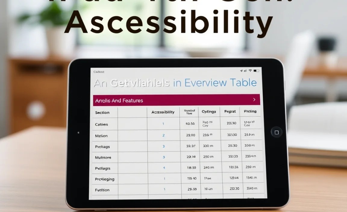 iPad 4th Gen Accessibility: An Overview Table