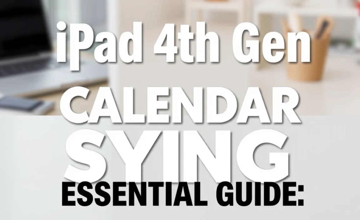 iPad 4th Gen Calendar Sync: Essential Guide