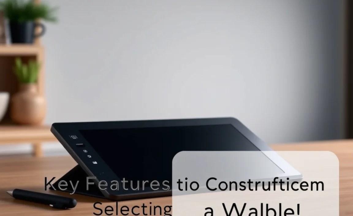 Key Features to Consider When Selecting a Wacom Tablet