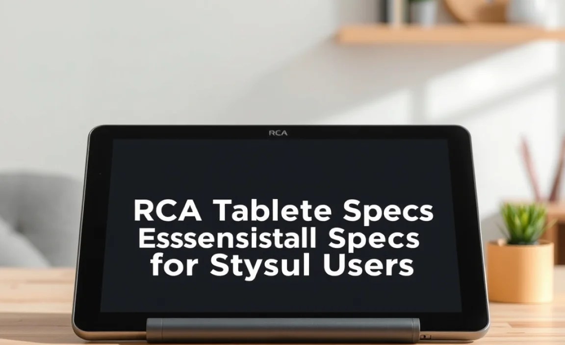 Key RCA Tablet Apollo Specs for Stylus Users