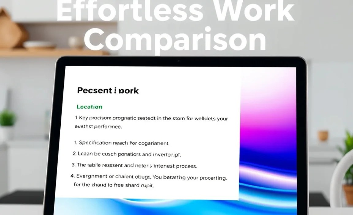 Key Specifications for Work-Related Performance