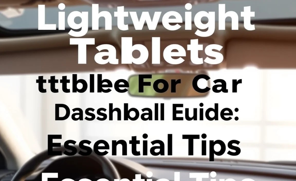 Lightweight Tablets For Car Dashboard Guide: Essential Tips