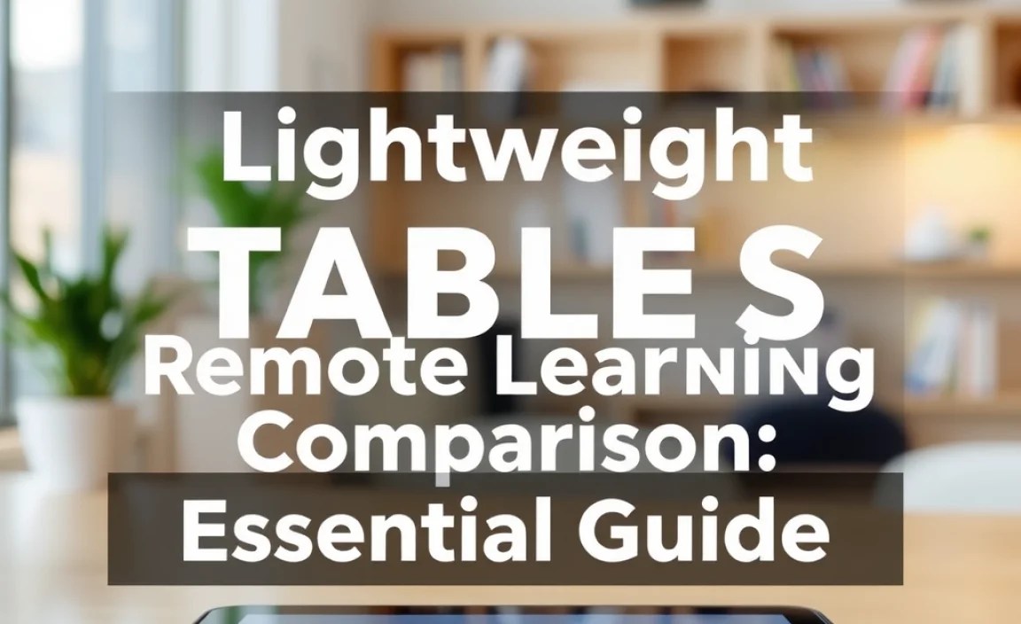 Lightweight Tablets for Remote Learning Comparison: Essential Guide