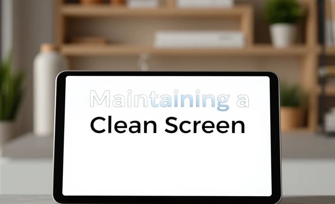 Maintaining a Clean Screen