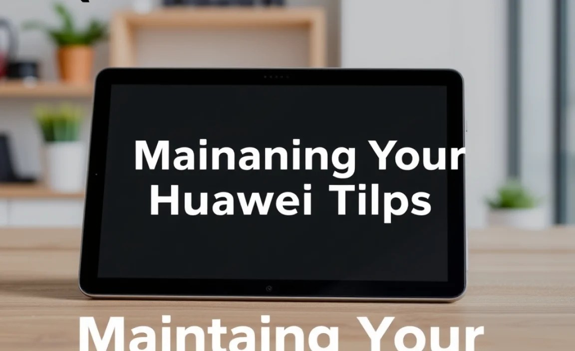 Maintaining Your Huawei Tablet