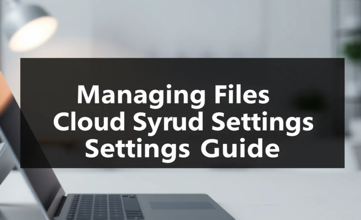 Managing Files with Cloud Sync Settings