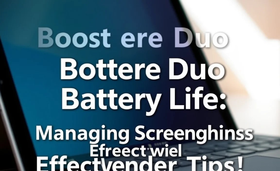 Managing Screen Brightness Effectively