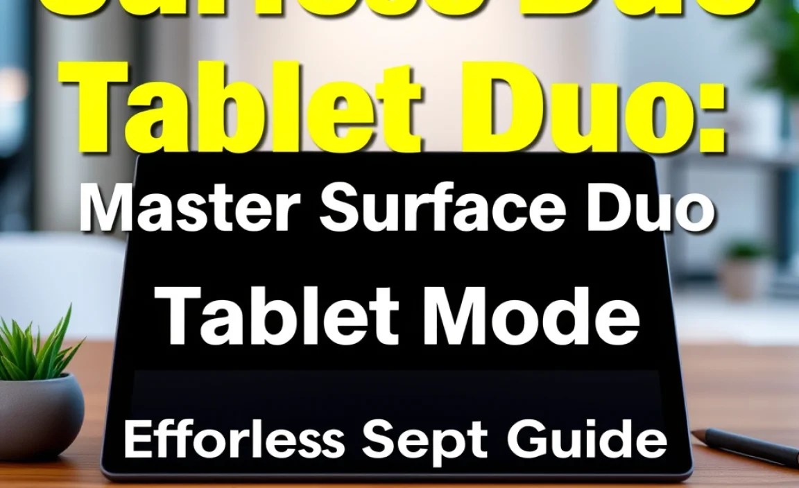 Master Surface Duo Tablet Mode: Effortless Setup Guide