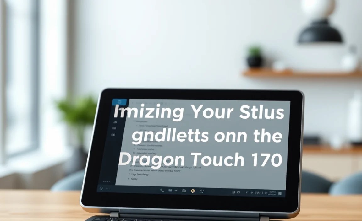 Maximizing Your Stylus Use on the Dragon Touch E70