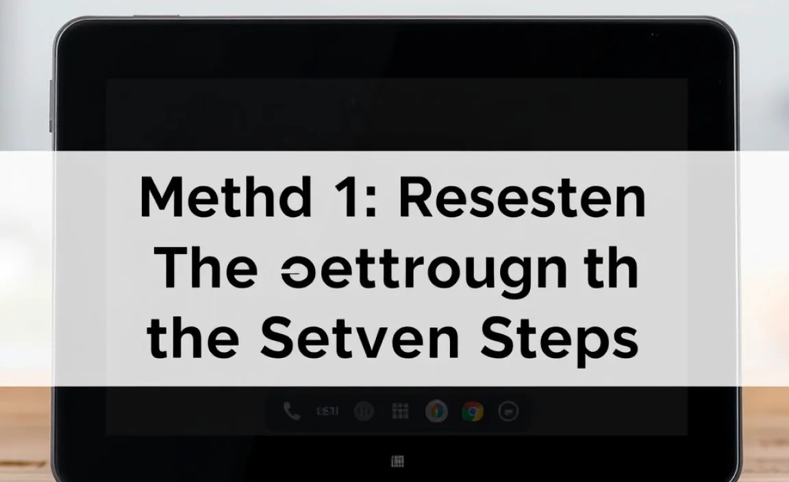 Method 1: Resetting Through the Settings Menu