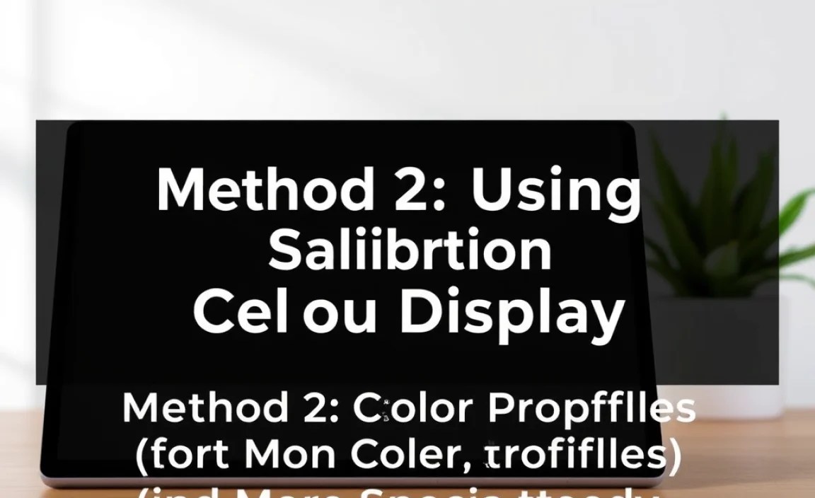 Method 2: Using Color Profiles (For More Specific Needs)