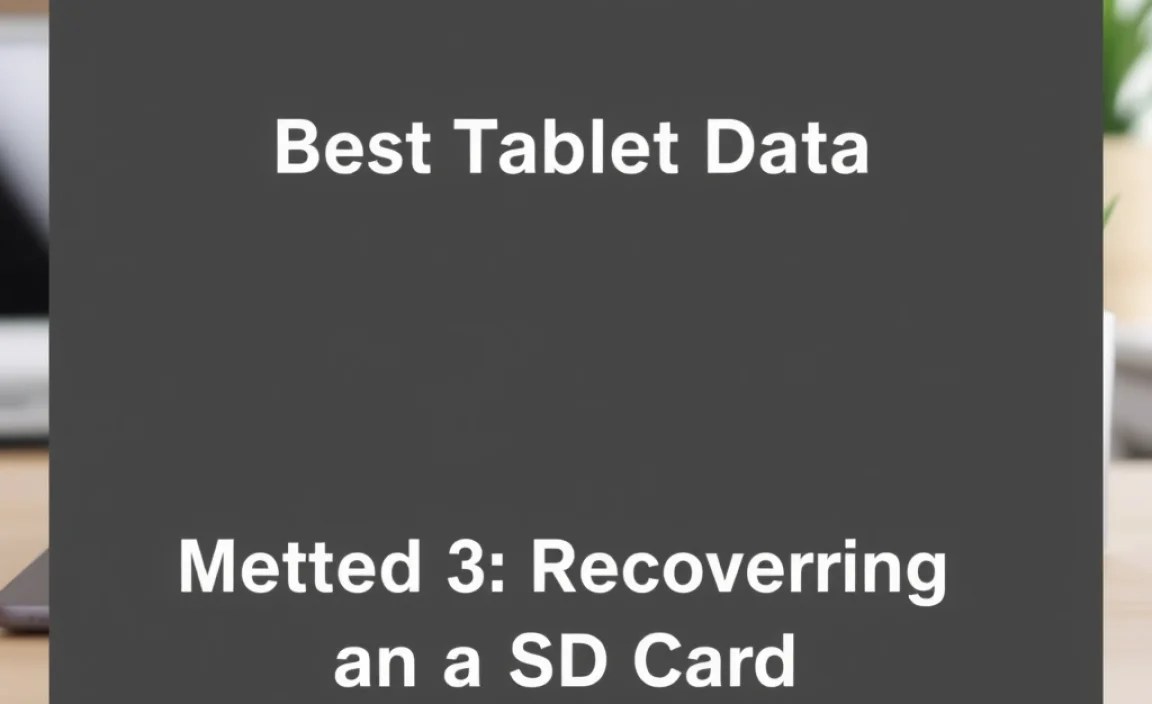 Method 3: Recovering from an SD Card