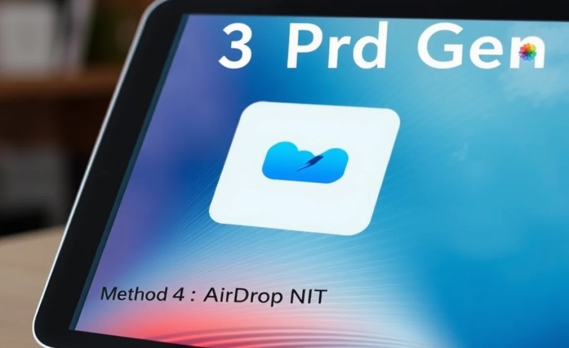 Method 4: AirDrop (This method is NOT compatible with iPad 3rd Gen)
