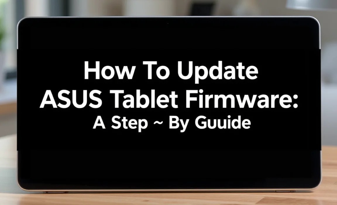 Methods to Update ASUS Tablet Firmware