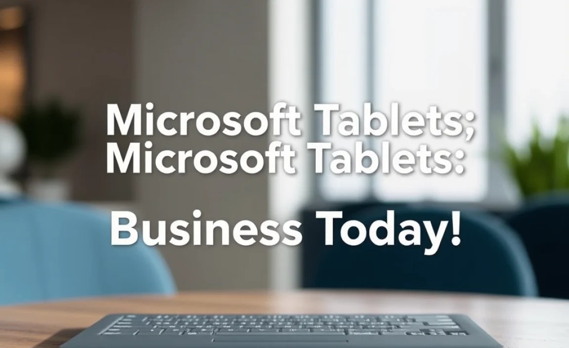 Microsoft Surface Tablets: Boost Your Business Today!