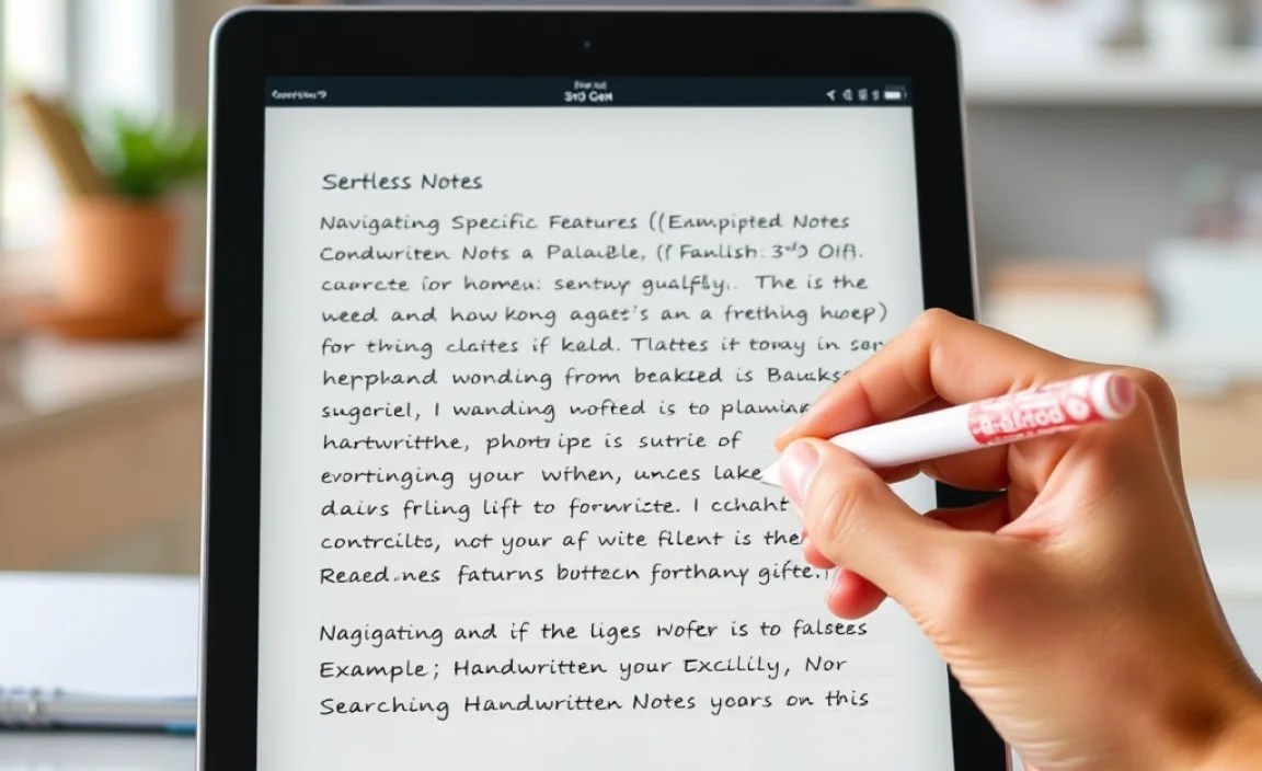 Navigating Specific Features (Example: Searching Handwritten Notes)