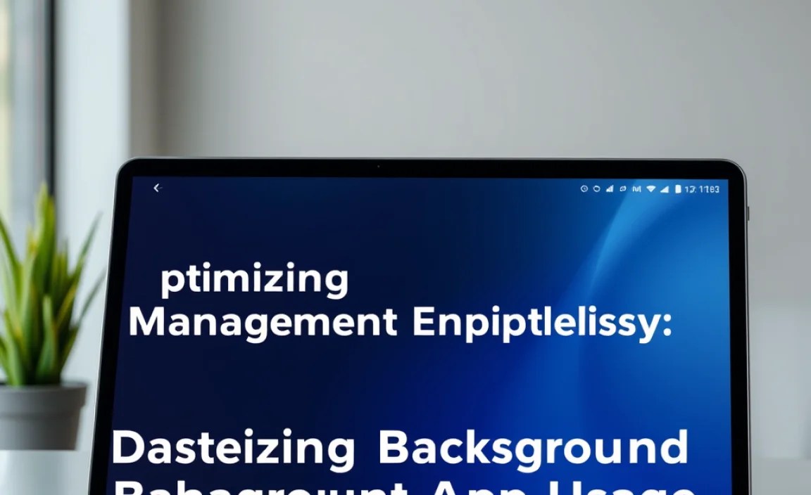 Optimizing Background App Usage