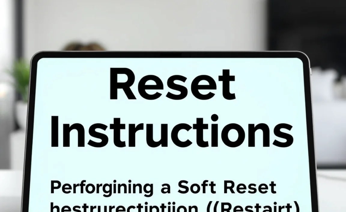 Performing a Soft Reset (Restart)