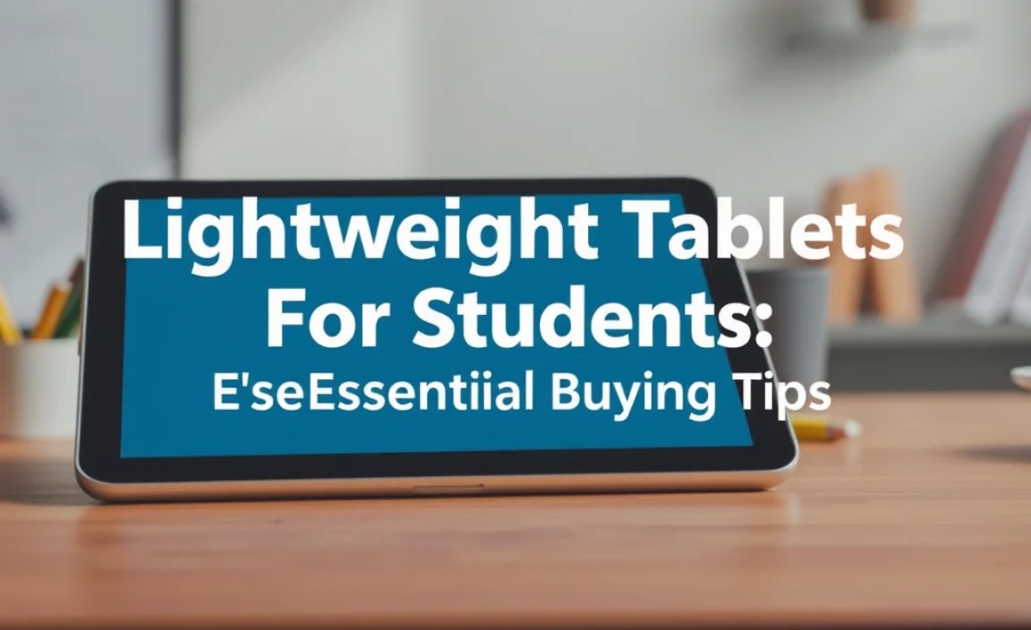 Popular Lightweight Tablets for Students (Examples)